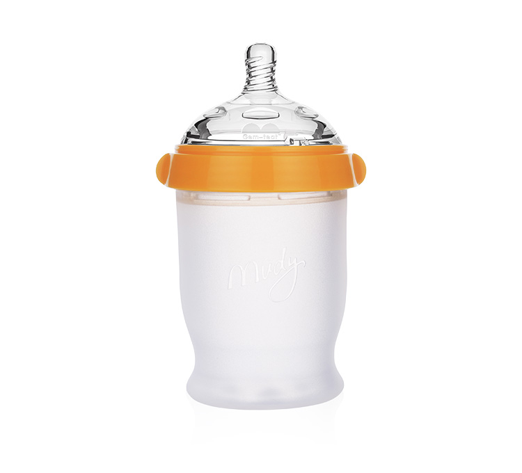 Wide caliber star diamond silicone baby bottle 260ML
