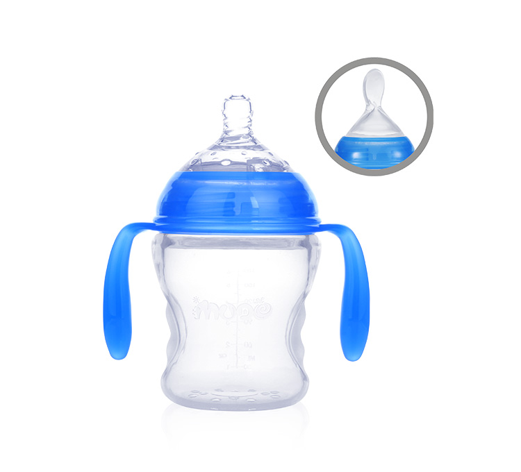 Extra wide mouth silicone baby bottle 180ML