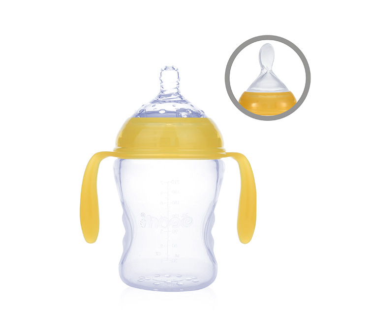 Extra wide mouth silicone baby bottle 210ML