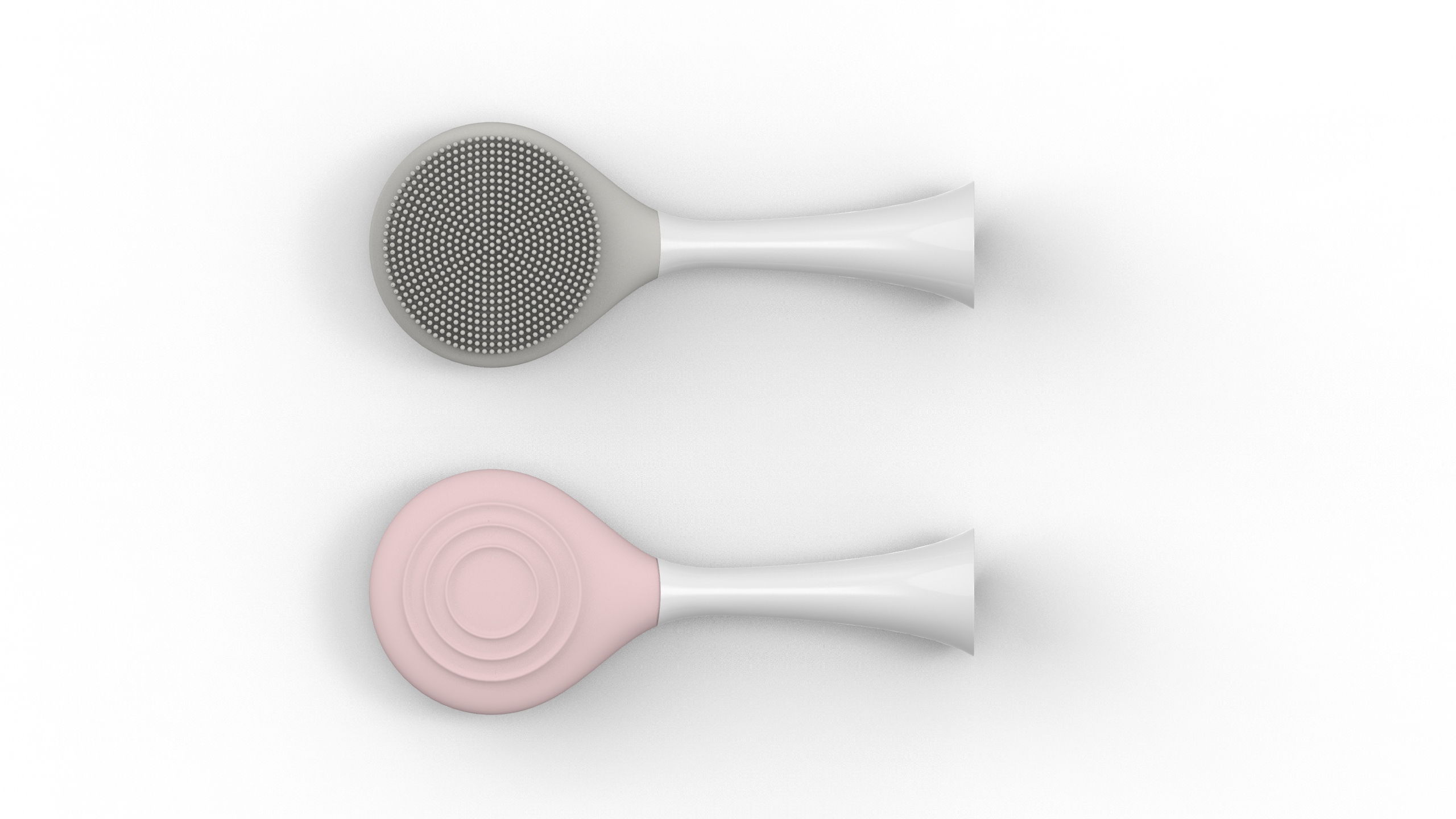 Cleansing brush grey + - Pink - Large